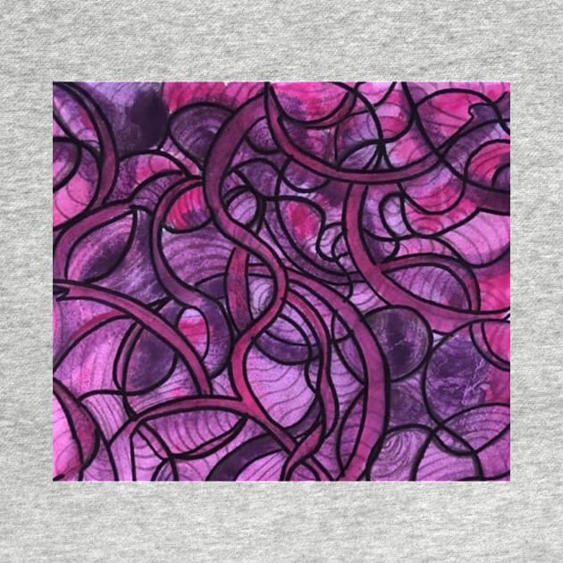 Purple Dayz Abstract patterned print by YollieBeeArt